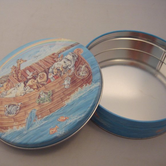 NOAH'S ARK VINTAGE 4 SPECIALTY CONTAINERS TIN/METAL - Picture 5 of 11
